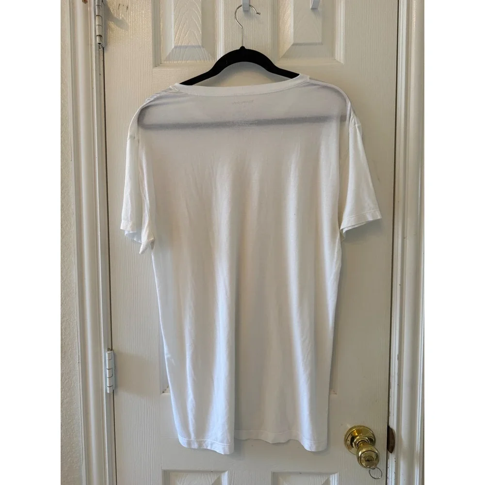 Tommy John Second Skin V Neck T‎ Shirt White Modal Stretch M